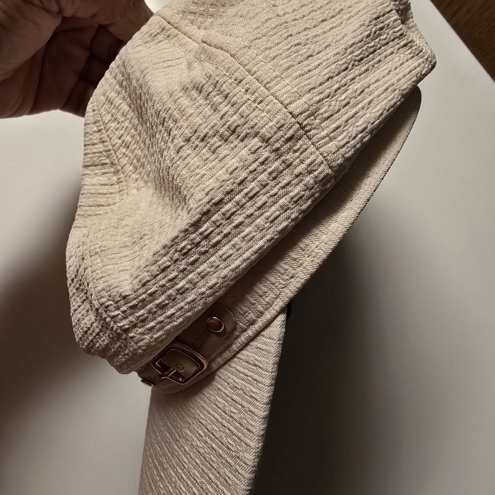Textured Cream Cap with Buckle